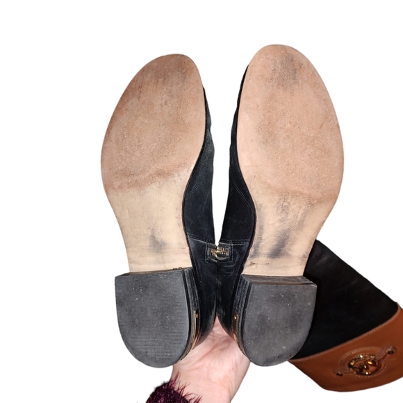 Micheal Kors Stockard Brown / Black Leather Boots - Picture 3 of 3